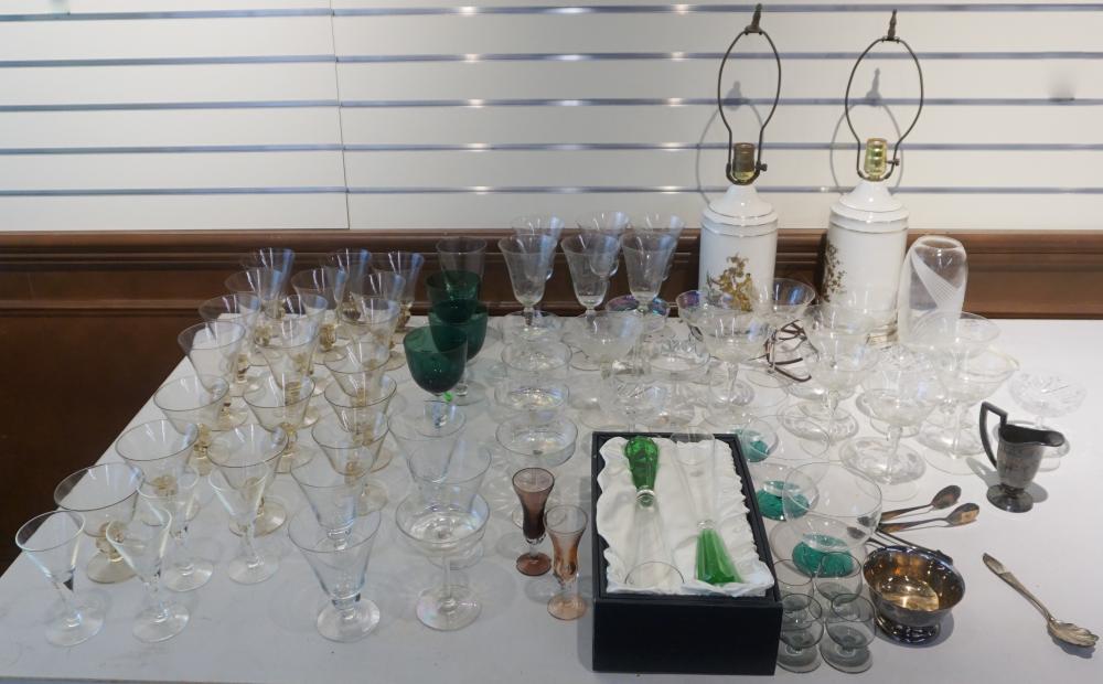 COLLECTION OF ASSORTED STEMWARE,