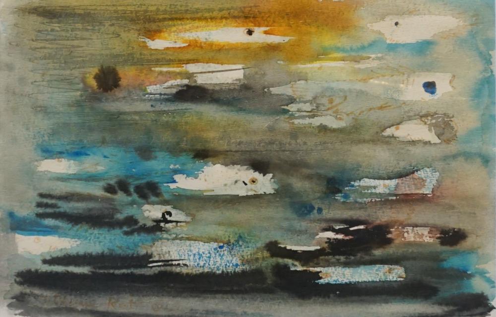 ETIENNE RET, ABSTRACT, WATERCOLOR