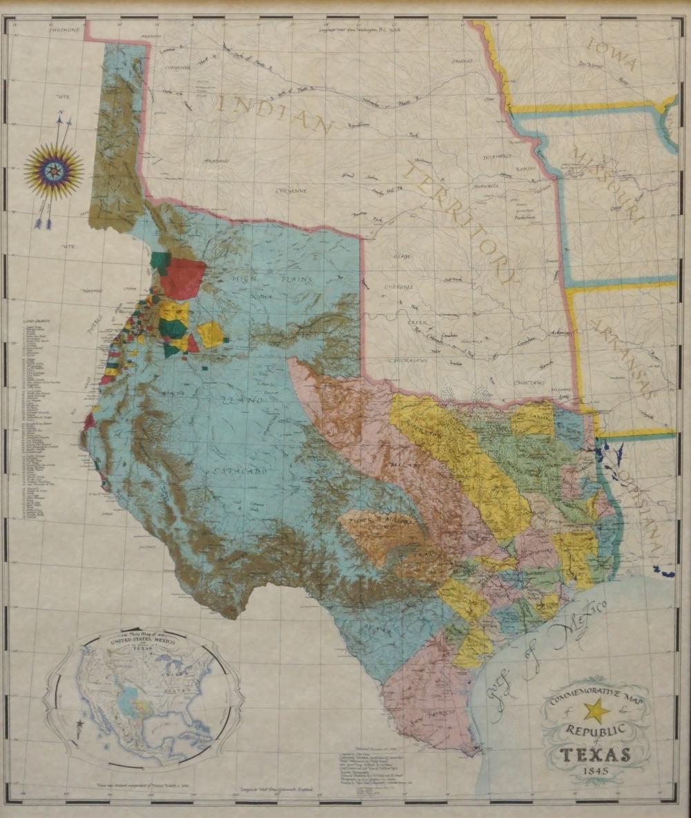 MAP OF THE REPUBLIC OF TEXAS IN