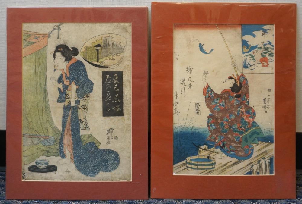 TWO UNFRAMED JAPANESE WOODBLOCK