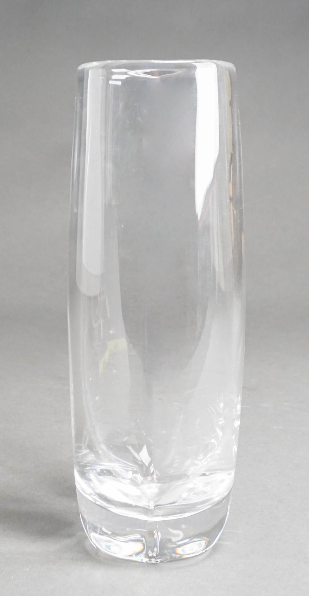 ORREFORS TALL CRYSTAL VASE H 12 32d916