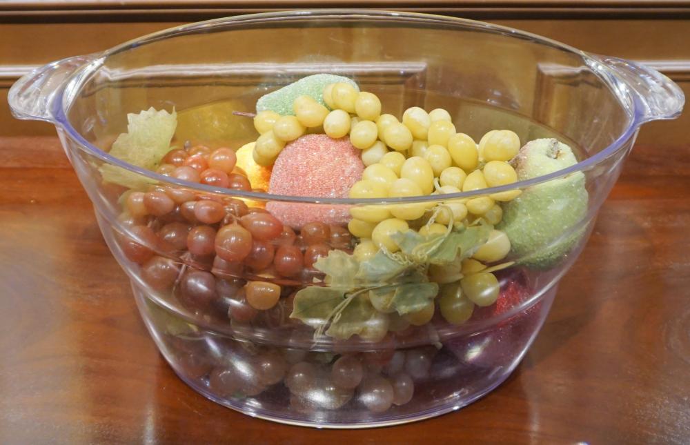 LUCITE CENTERPIECE BOWL WITH DISPLAY