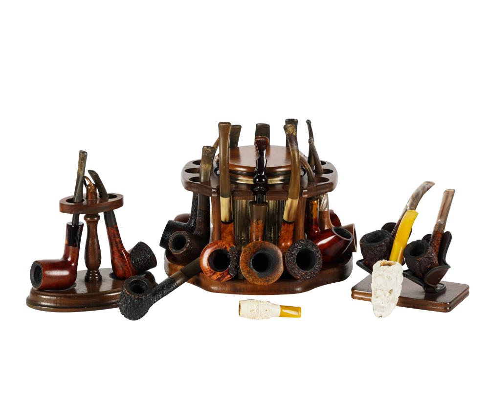 GROUP OF PIPE STANDS & PIPESincluding