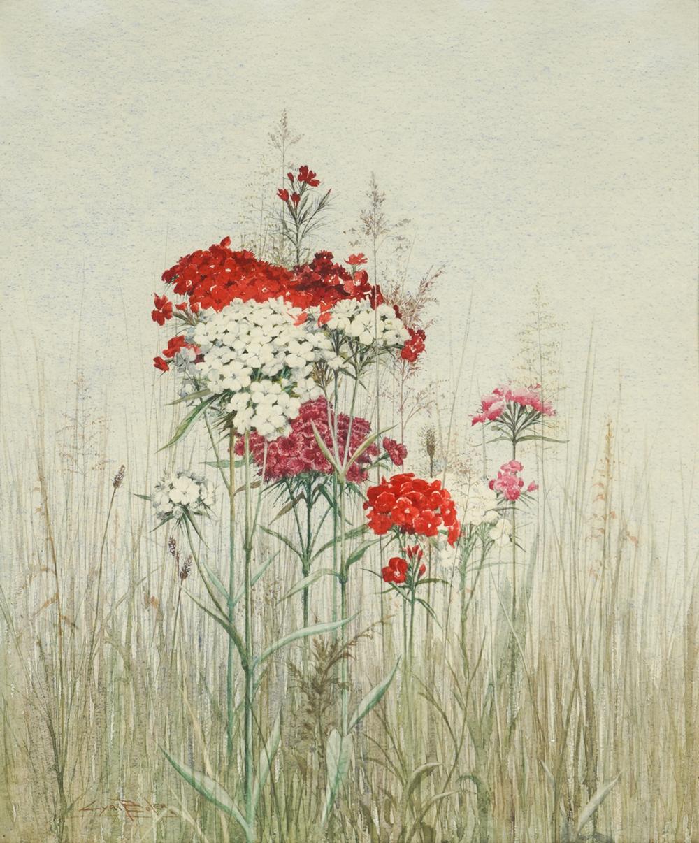 ARTIST UNKNOWN FLOWERSwatercolor 32d99a