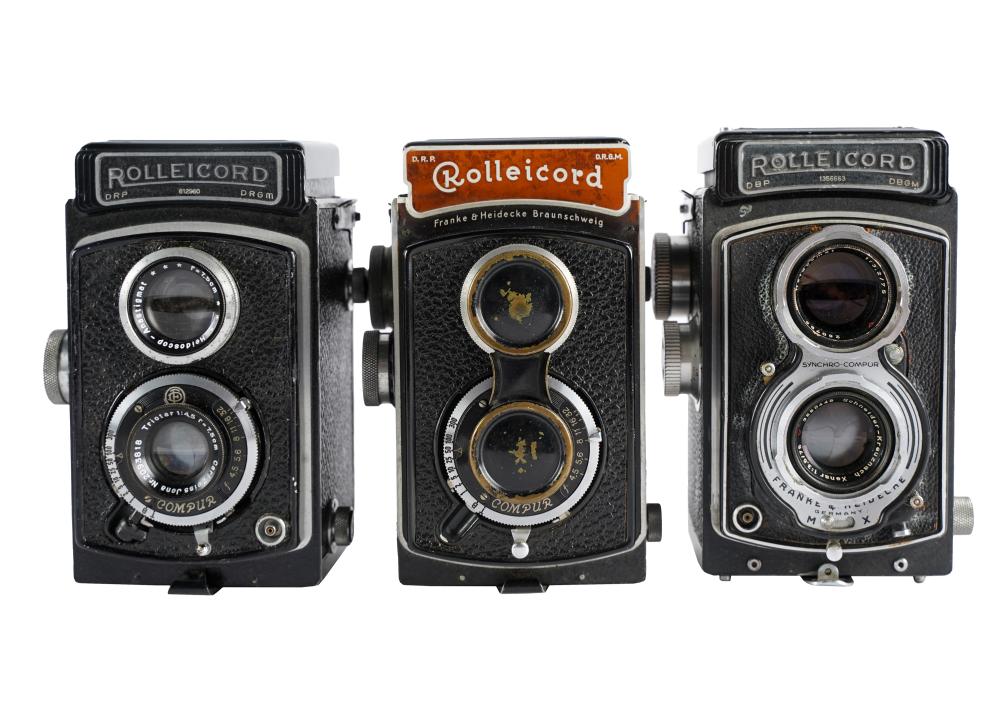 3 ROLLEICORD MEDIUM FORMAT CAMERASRolleicord