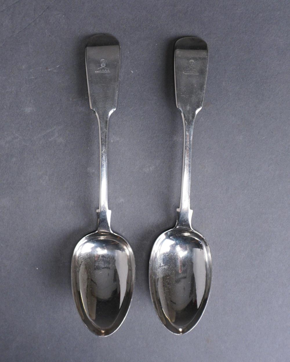 TWO SCOTTISH STERLING SILVER SPOONS