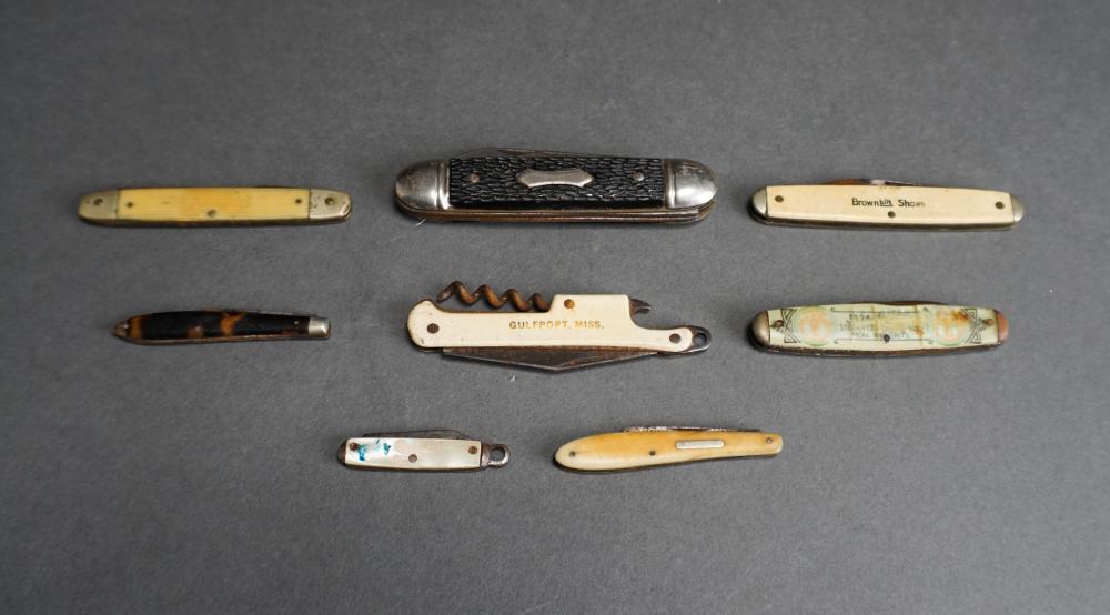 EIGHT ASSORTED PEN/POCKET KNIVESEight