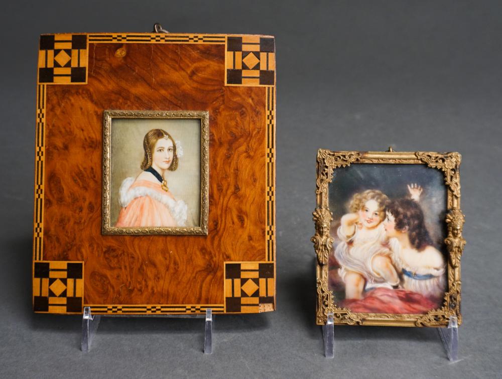 TWO MINIATURE PORTRAITS THE CALRUDY 32da5e