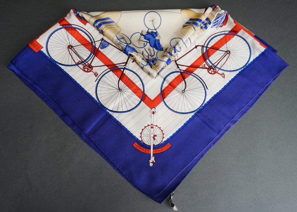 HERMES LES BECANES SILK SCARF WITH