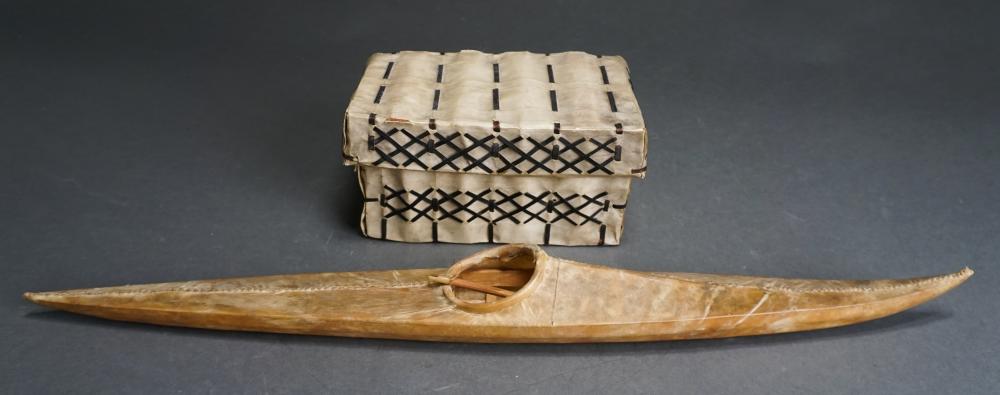 INUIT SEAL SKIN KAYAK AND PARCHMENT