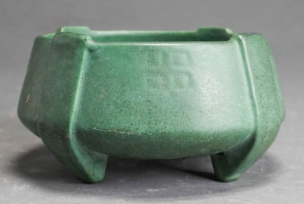 WELLER MATTE GREEN GLAZED ART POTTERY