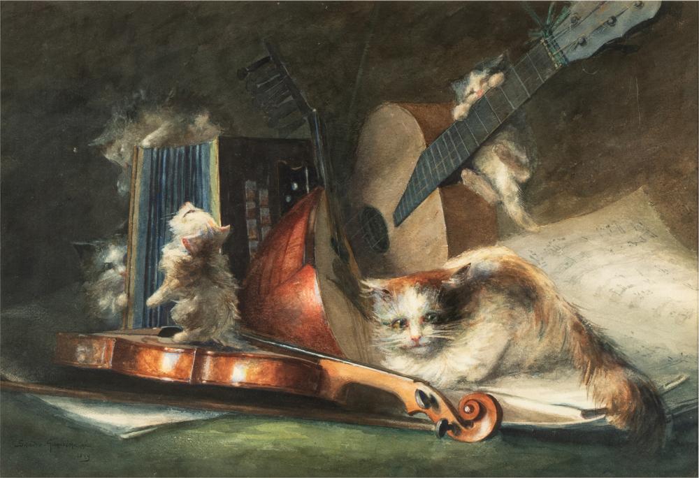 19TH CENTURY MUSICAL CATS Sandro Guaccimanni 32db26