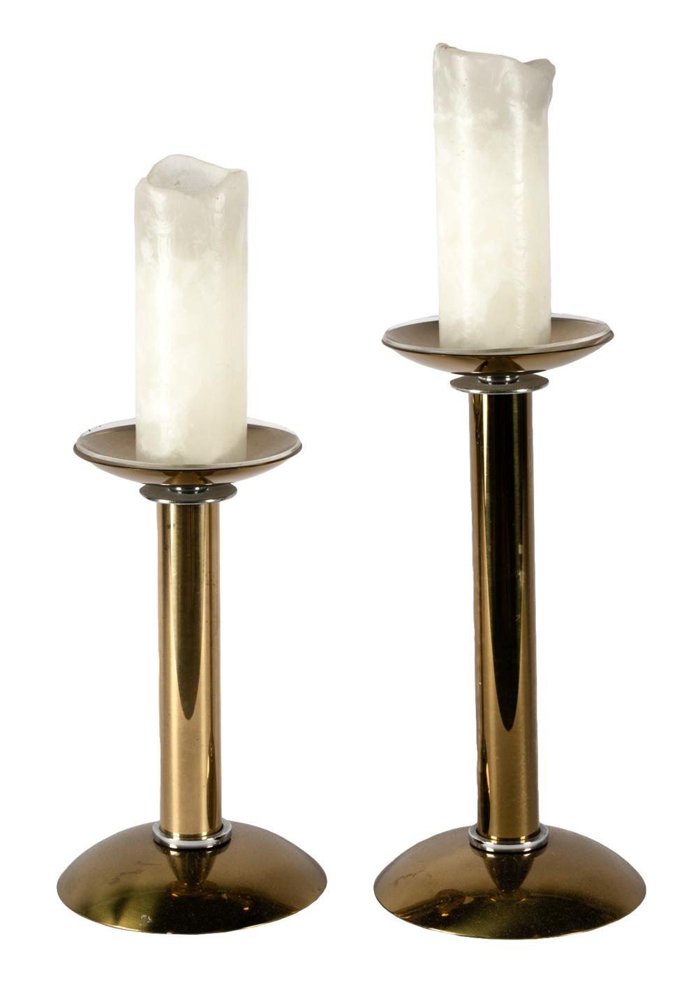 PAIR OF KARL SPRINGER POLISHED