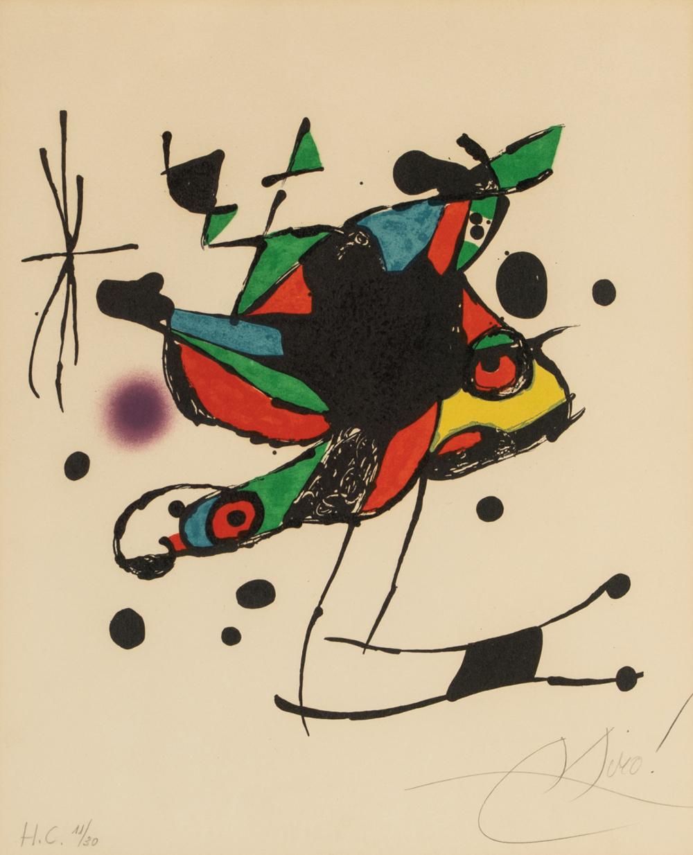 JOAN MIRO 1893 1983 ABSTRACTlithograph 32dc30