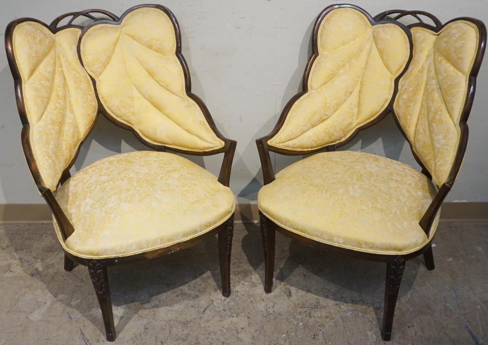 PAIR OF ART NOUVEAU STYLE MAHOGANY