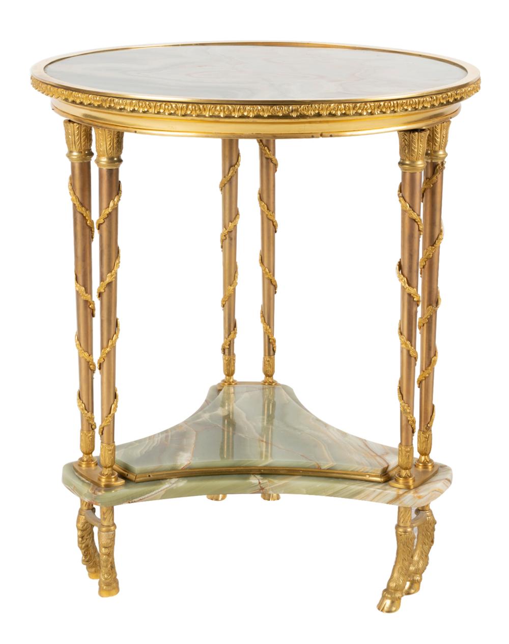 NEOCLASSICAL GILT METAL & ONYX