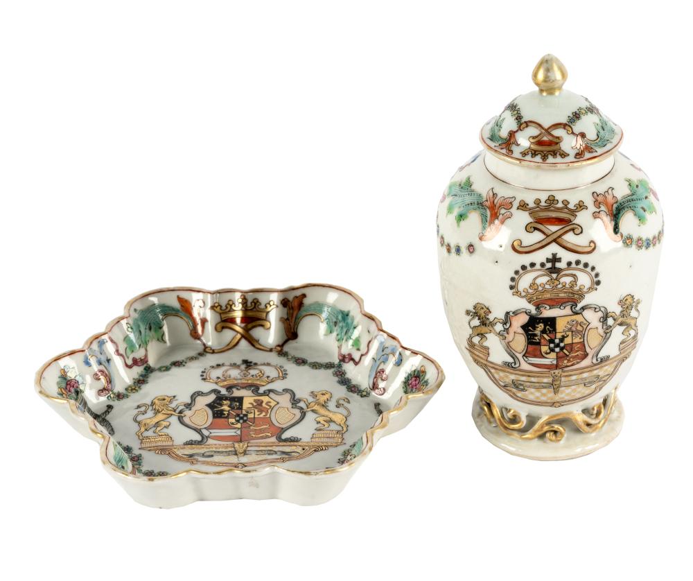 TWO CHINESE EXPORT PORCELAIN ARTICLESeach