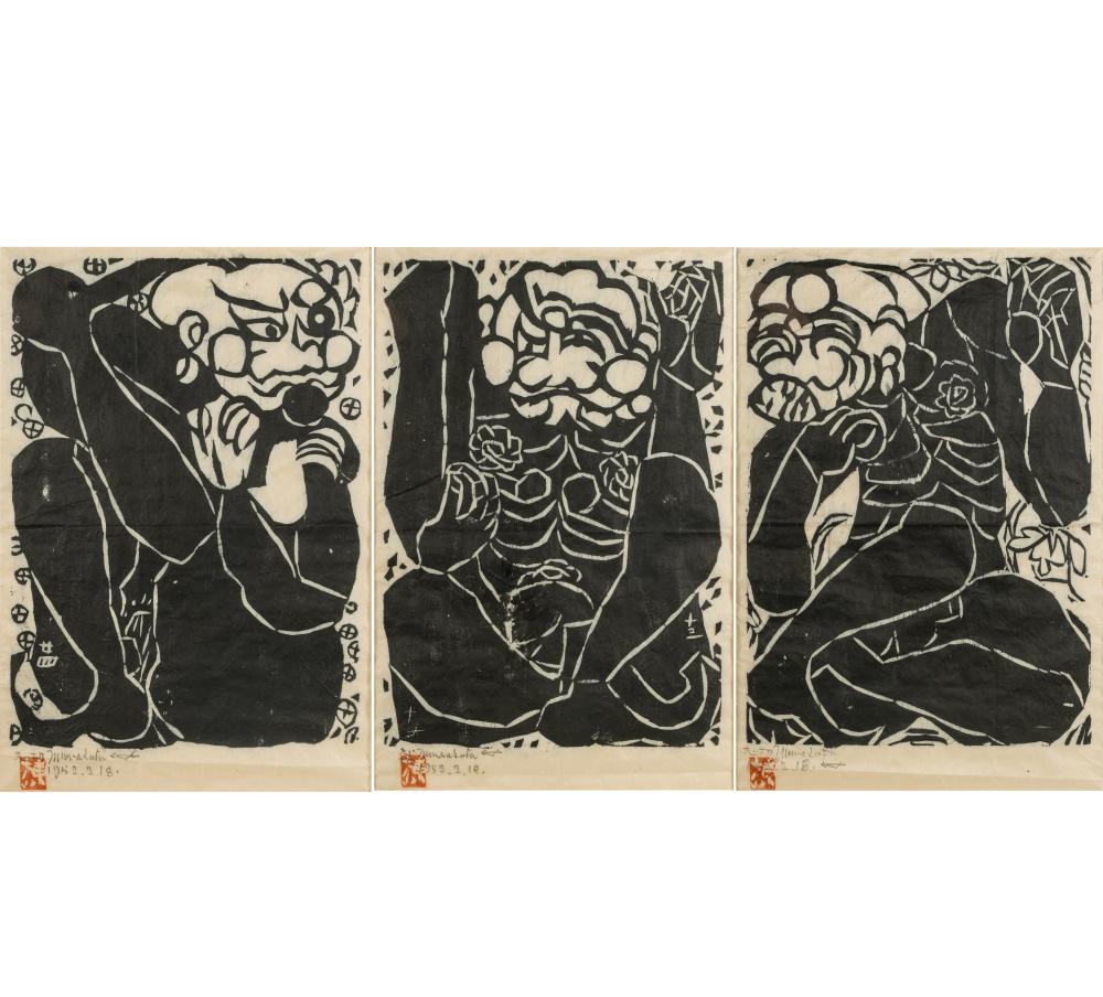 SHIKO MUNAKATA (1903 - 1975): TRIPTYCH1952;