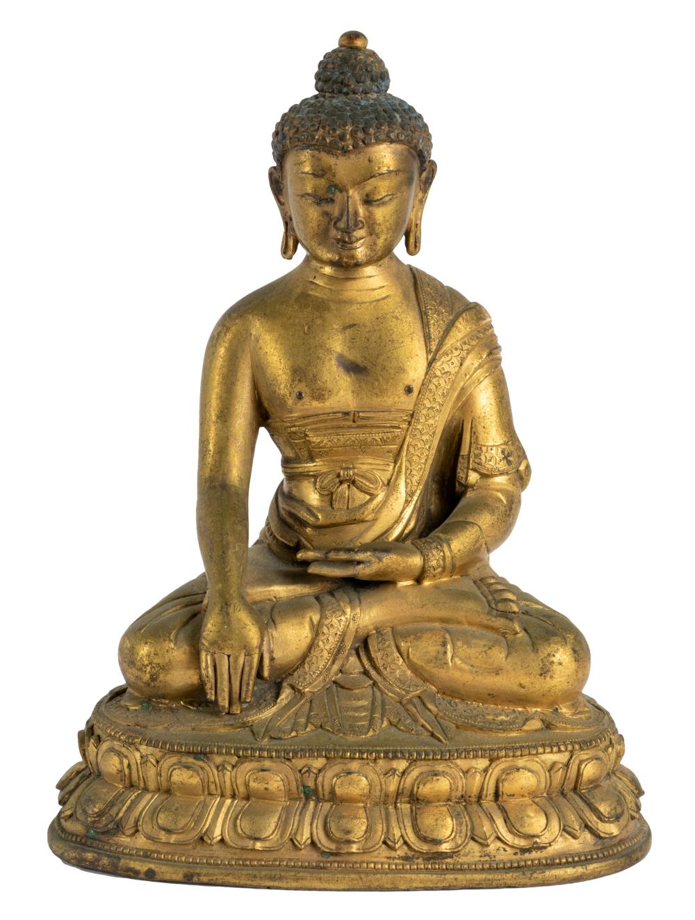 TIBETAN GILT BRONZE FIGURE OF SEATED 32dd26