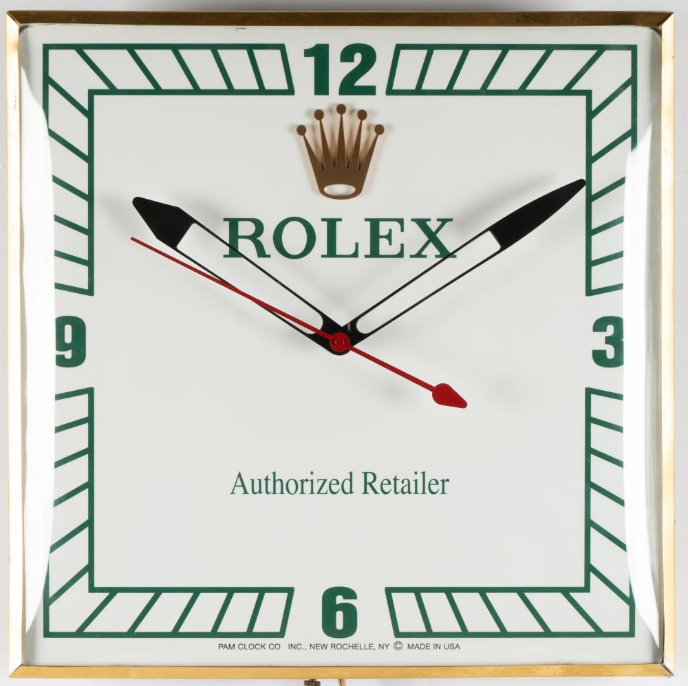 ROLEX RETAILERS WALL CLOCKsigned 32dd4d