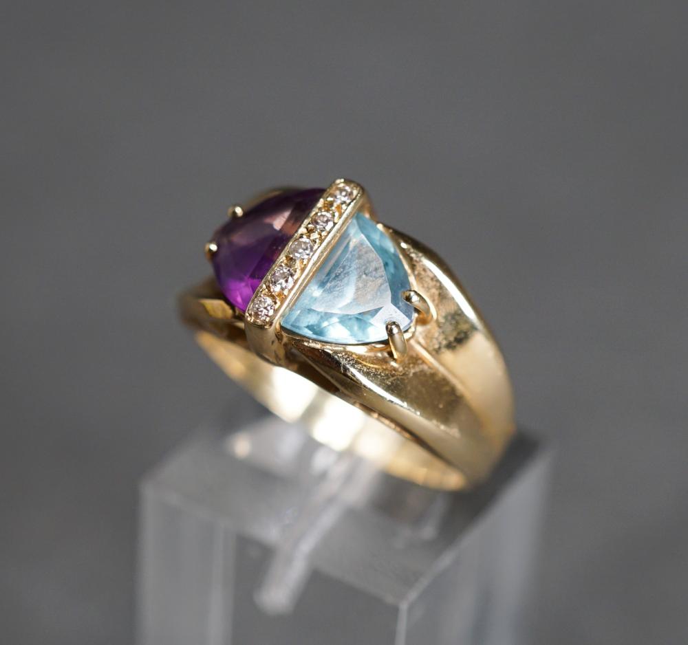 14-KARAT YELLOW-GOLD, AMETHYST,