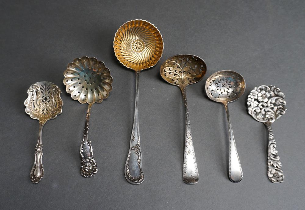 SIX ASSORTED STERLING SILVER SERVING 32ddab