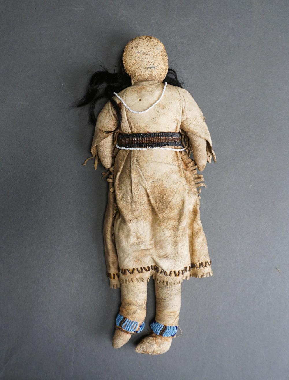 NATIVE AMERICAN HIDE DOLL, PLAINS, 13