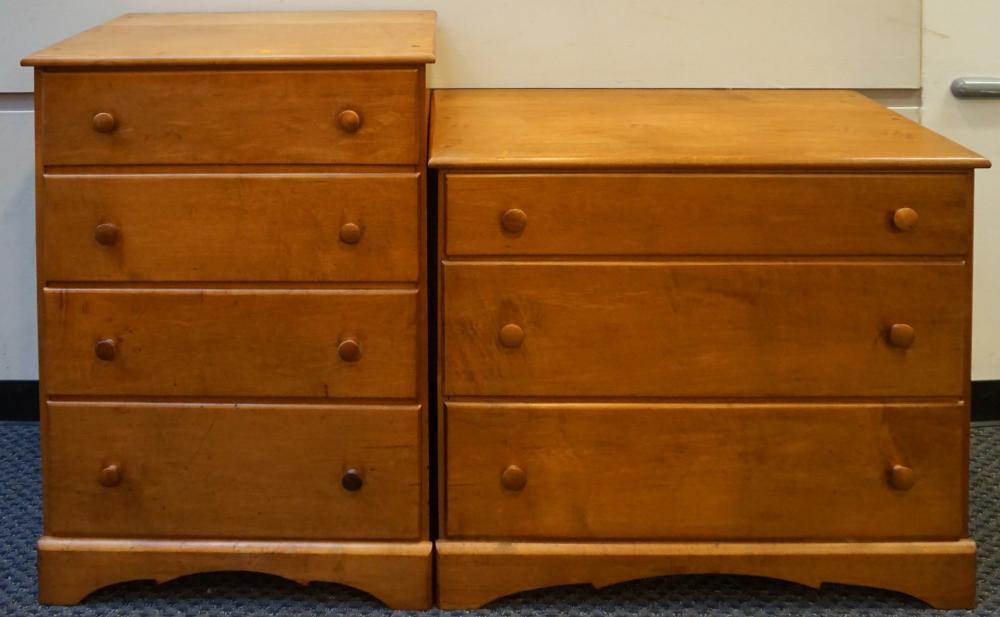 MAPLE CHEST AND DRESSER, CHEST: