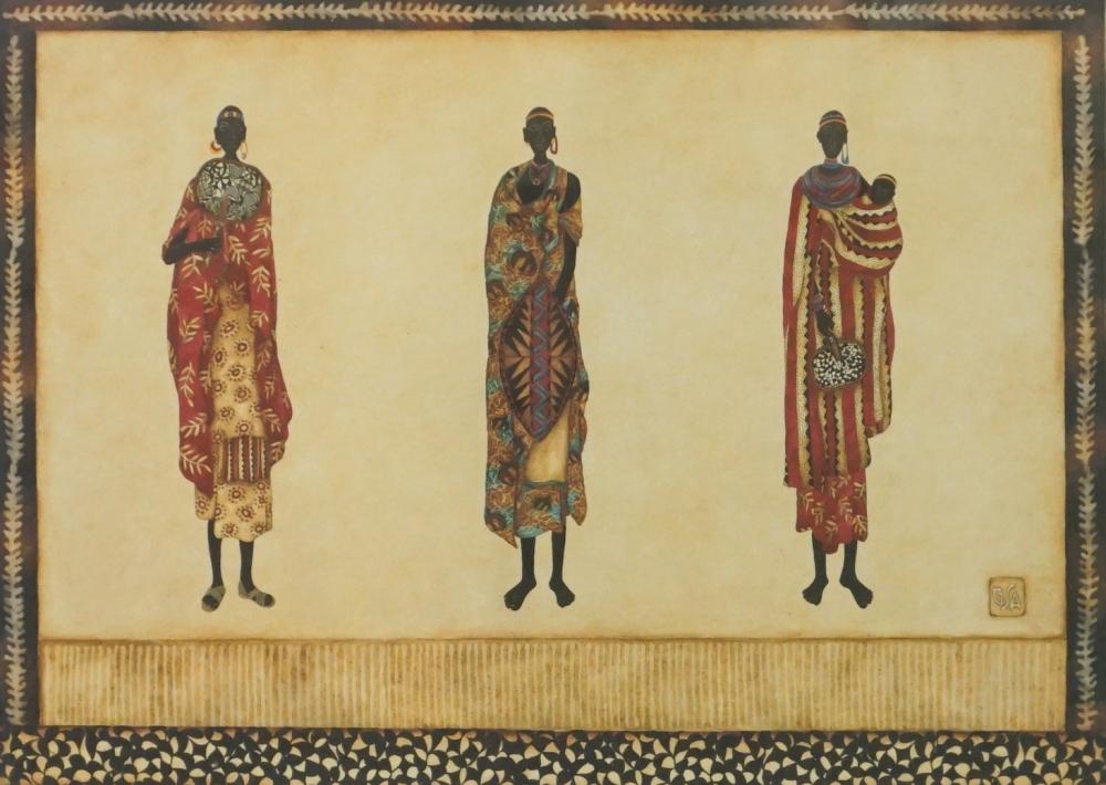 AFRICAN SCHOOL, 20TH CENTURY, THREE