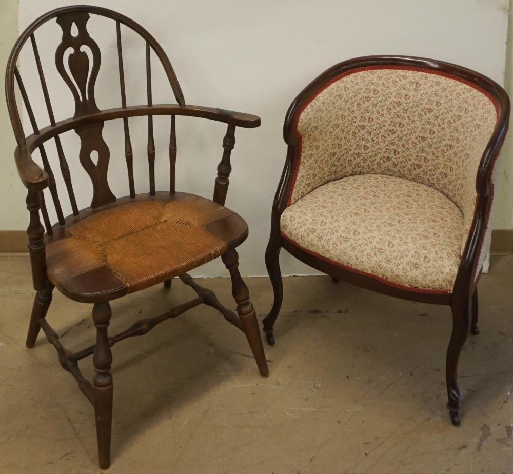 PAIR HITCHCOCK SIDE CHAIRS WINDSOR 32de7c