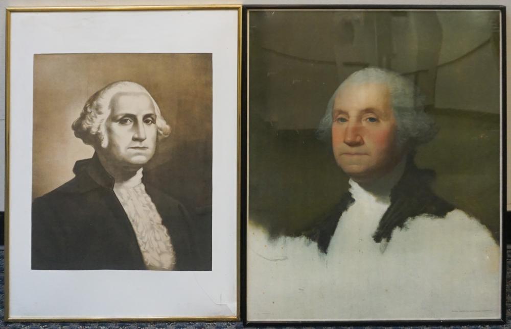 TWO PORTRAITS OF GEORGE WASHINGTON,