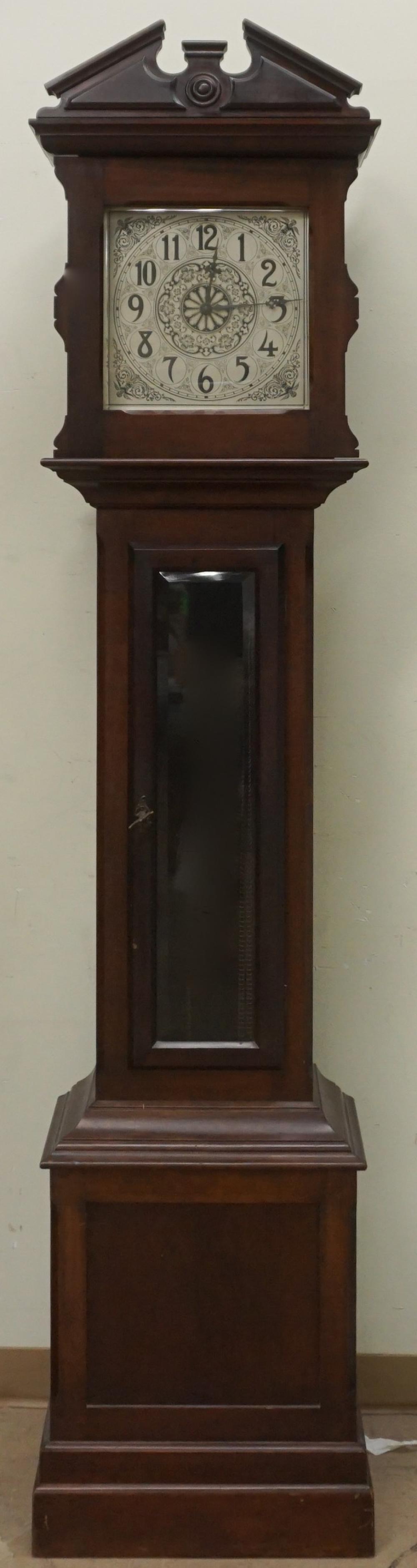 FEDERAL STYLE STAINED WALNUT TALL-CASE