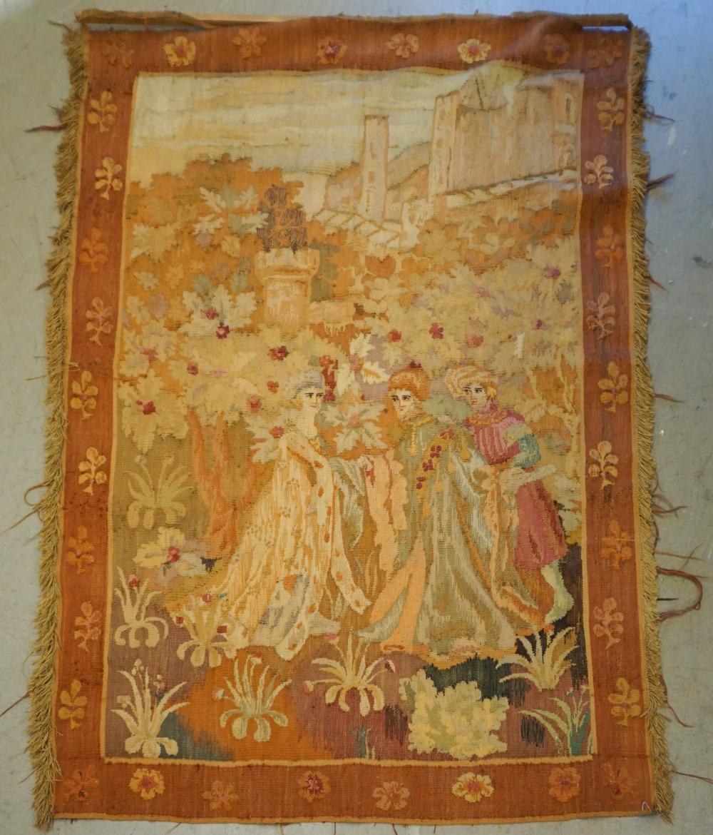 FLEMISH STYLE TAPESTRY, MAIDENS