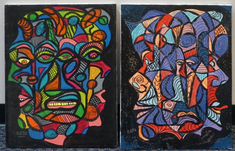 20TH CENTURY SCHOOL, ABSTRACT FACES,