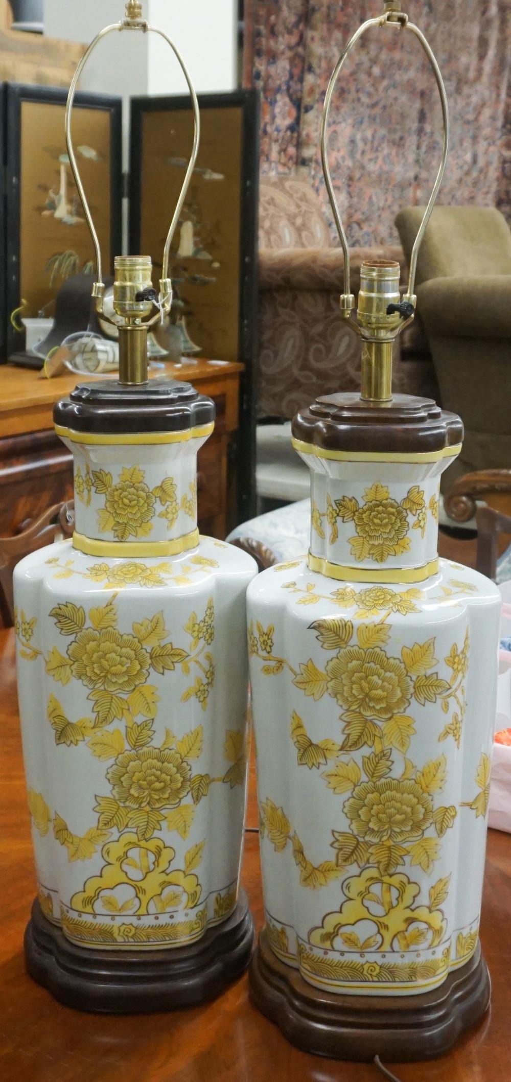 PAIR CHINESE PORCELAIN VASES MOUNTED