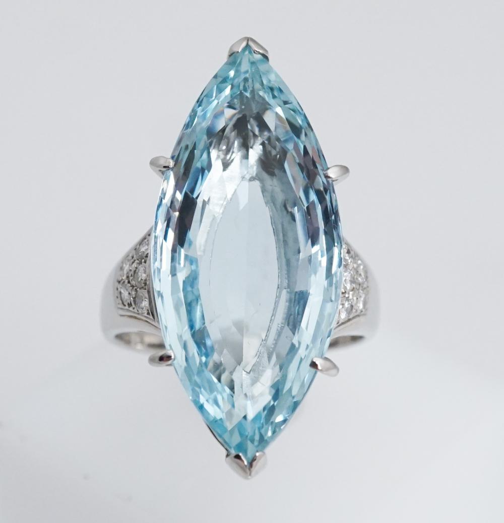 PLATINUM AQUAMARINE AND DIAMOND 330684