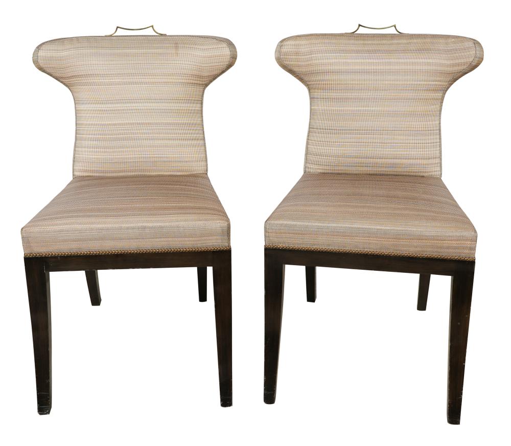 PAIR OF CONTEMPORARY SIDE CHAIRSunsigned;