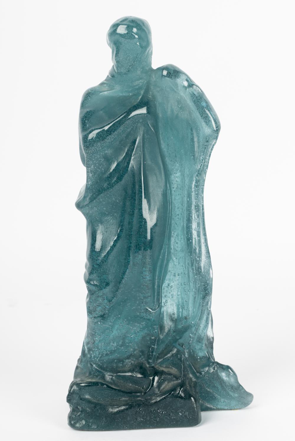 DAUM PATE-DE-VERRE FIGURE'Danae';