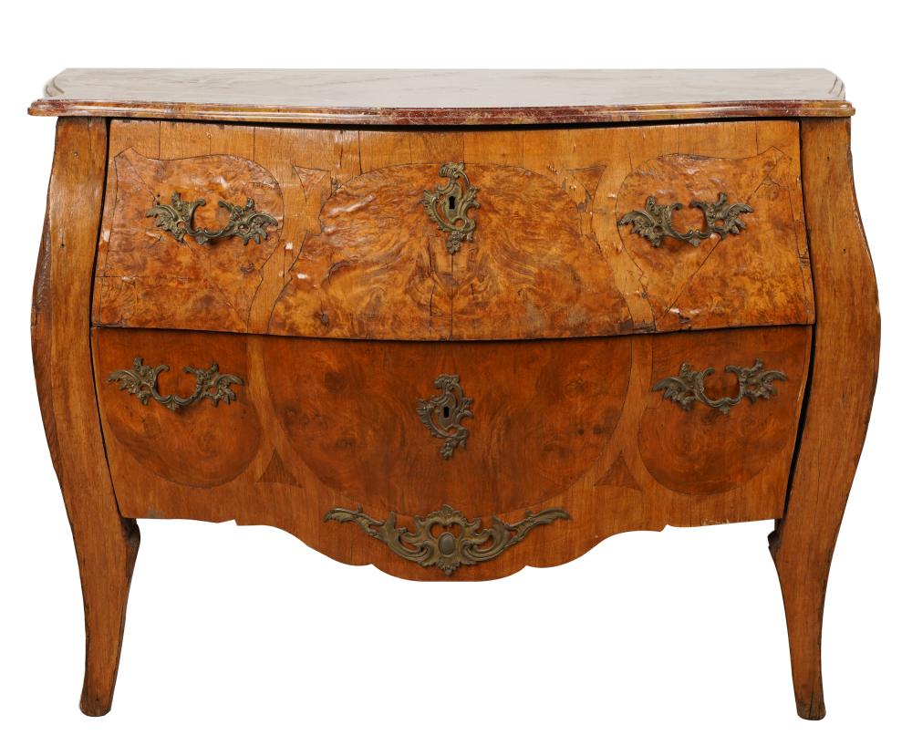 LOUIS XV-STYLE MARBLE-TOP MARQUETRY