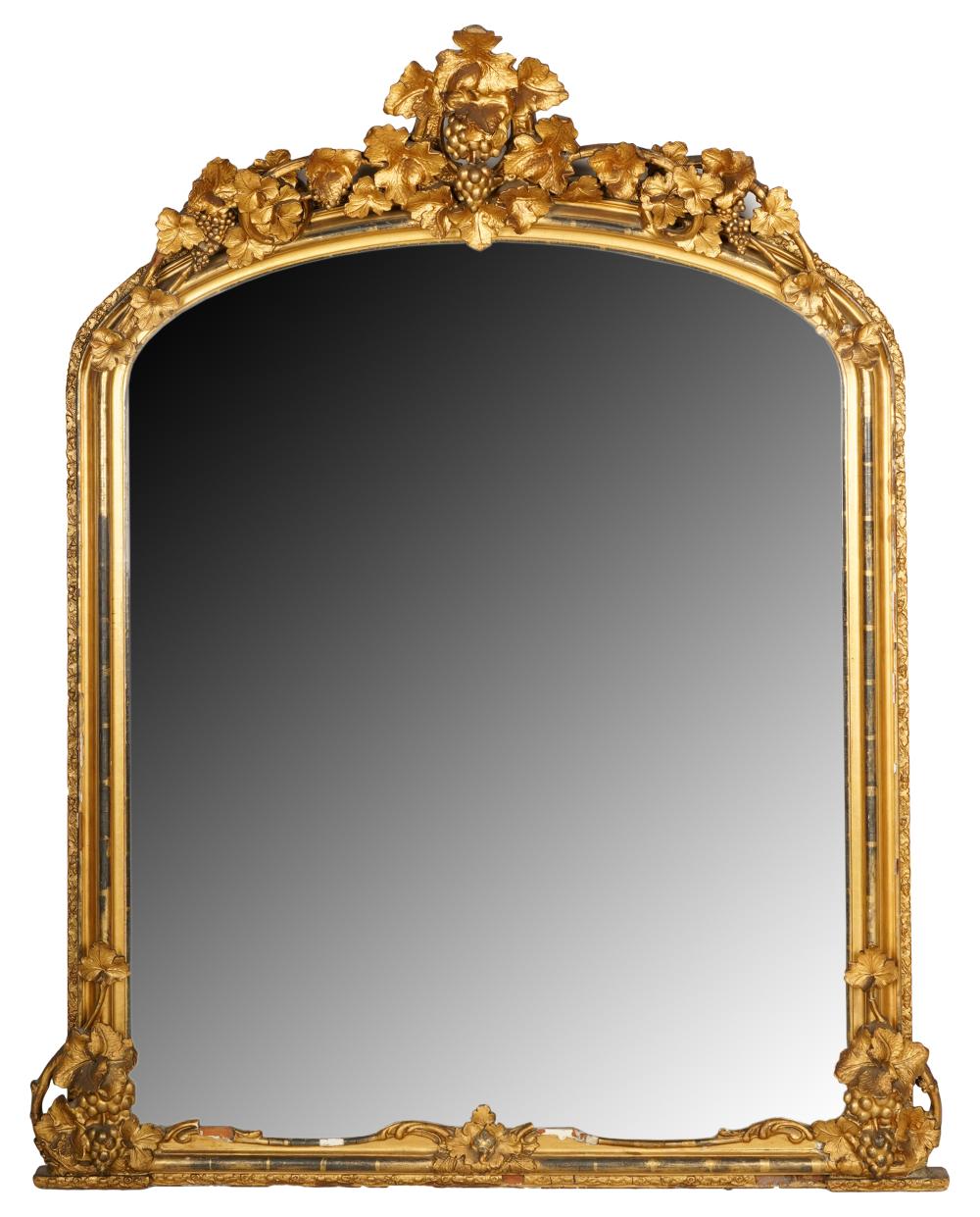 CONTINENTAL CARVED GILTWOOD MIRRORlate 3307b7