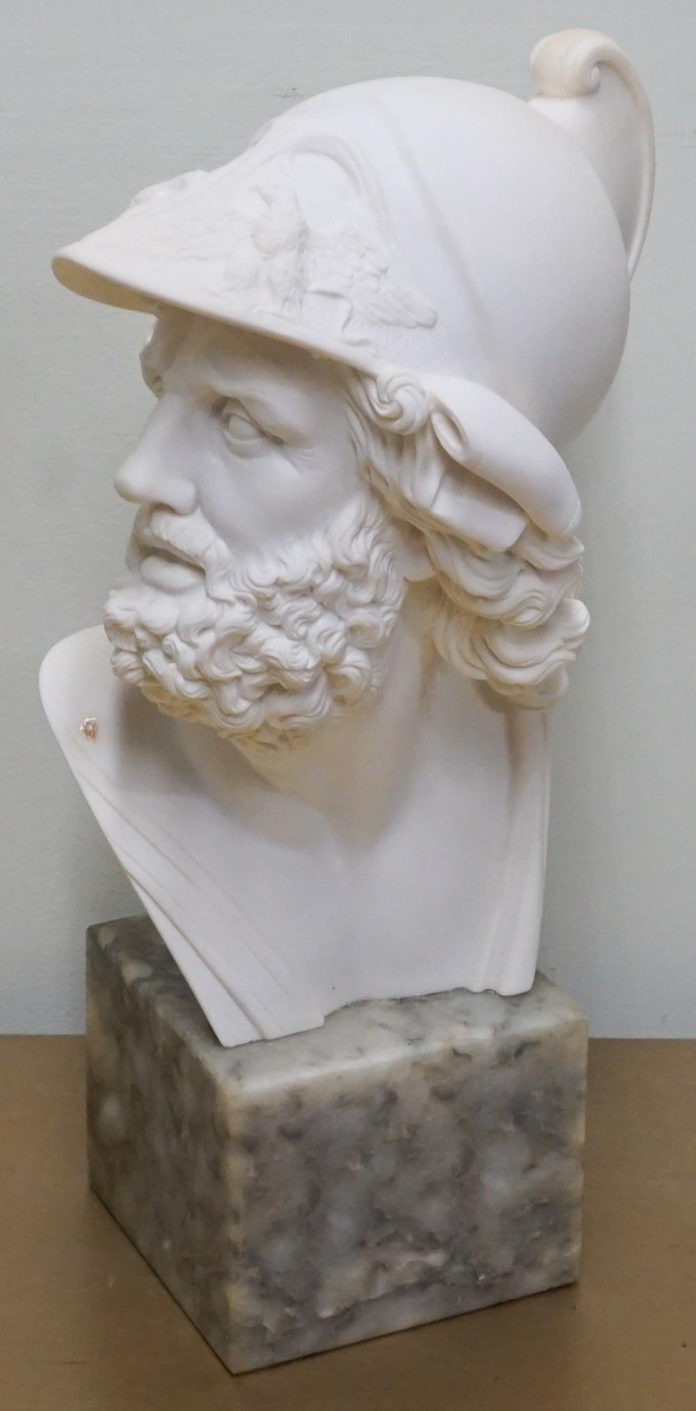 ITALIAN COMPOSITION BUST OF MENELAUS