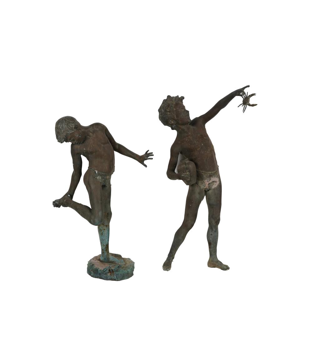 TWO METAL GARDEN FIGURESeach bronze  330802