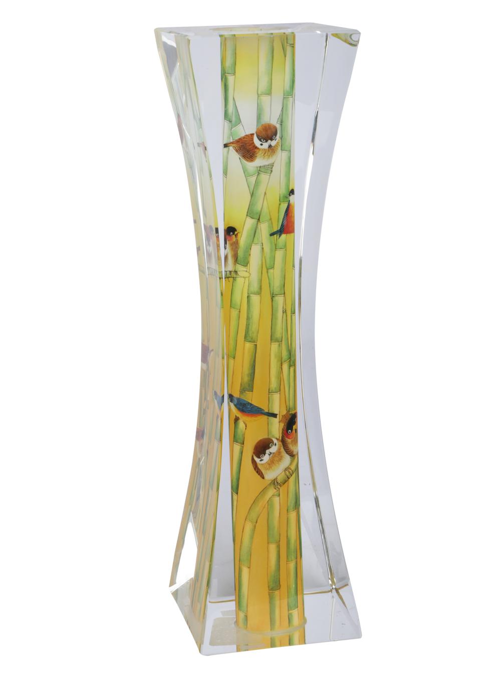 JACARTE ART GLASS VASE2007 signed  3307fd