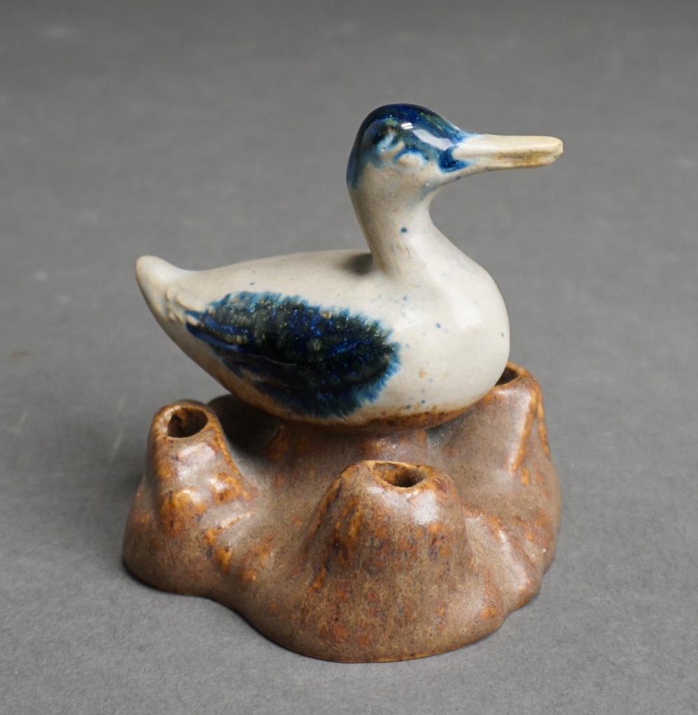 FULPER POTTERY DUCK FORM FLORAL 330833