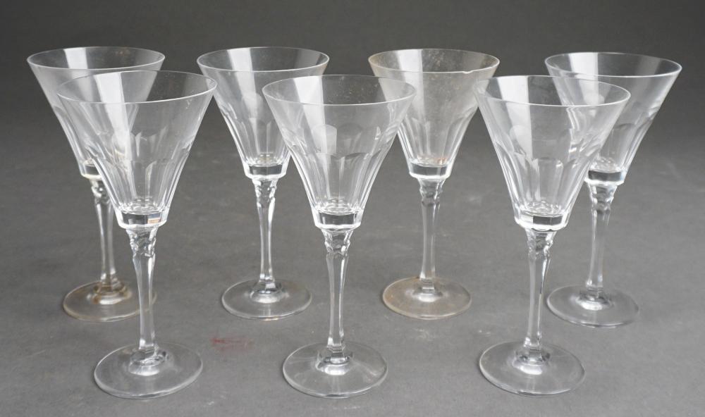 SEVEN CUT CRYSTAL STEM GOBLETS (ONE