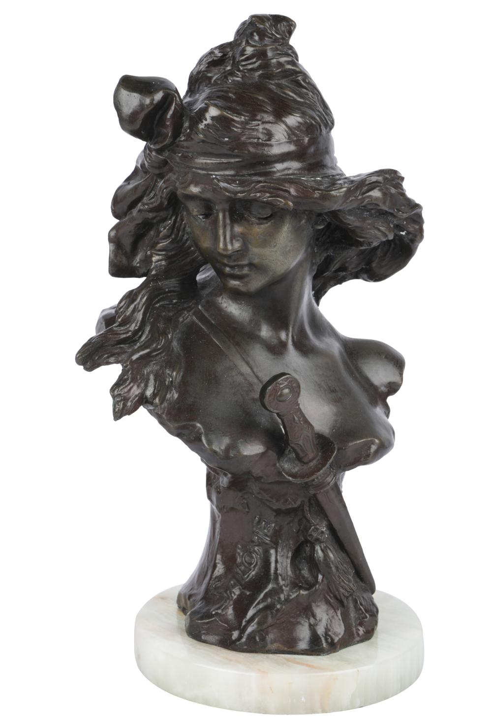 BUST OF A WOMANbronze mounted to