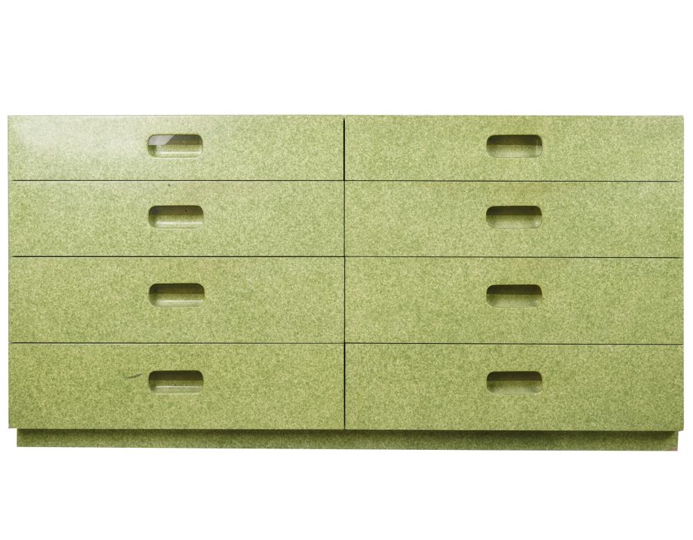 CONTEMPORARY PAINTED CHEST OF DRAWERSgreen 33086f