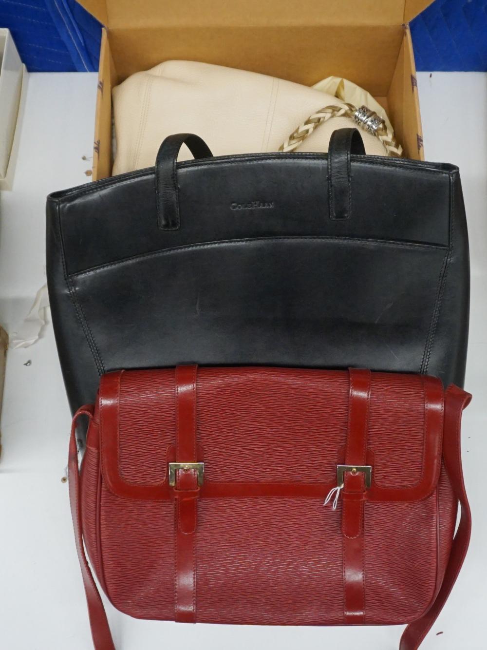 THREE LEATHER SHOULDER BAGS COLE 330899
