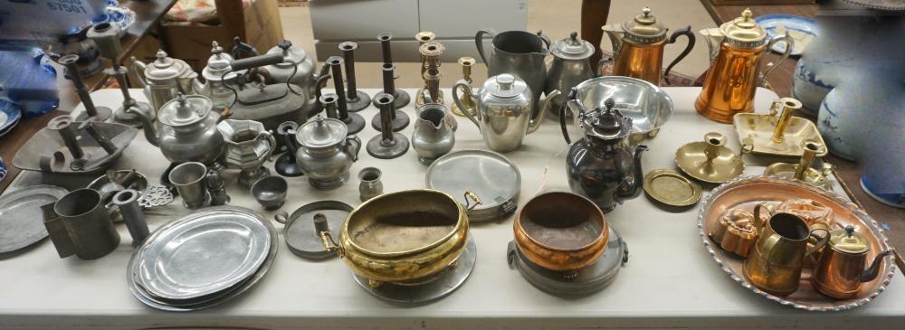 LARGE GROUP OF ASSORTED PEWTER,