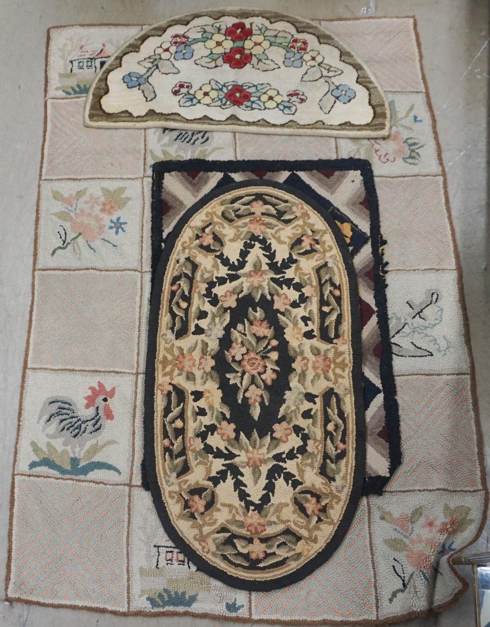 FOUR PICTORIAL RUGS LARGEST: 5